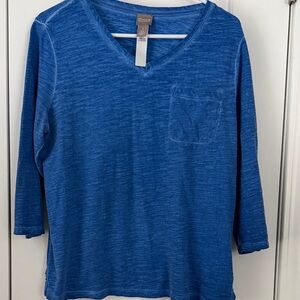 Chico's Textured Blue top